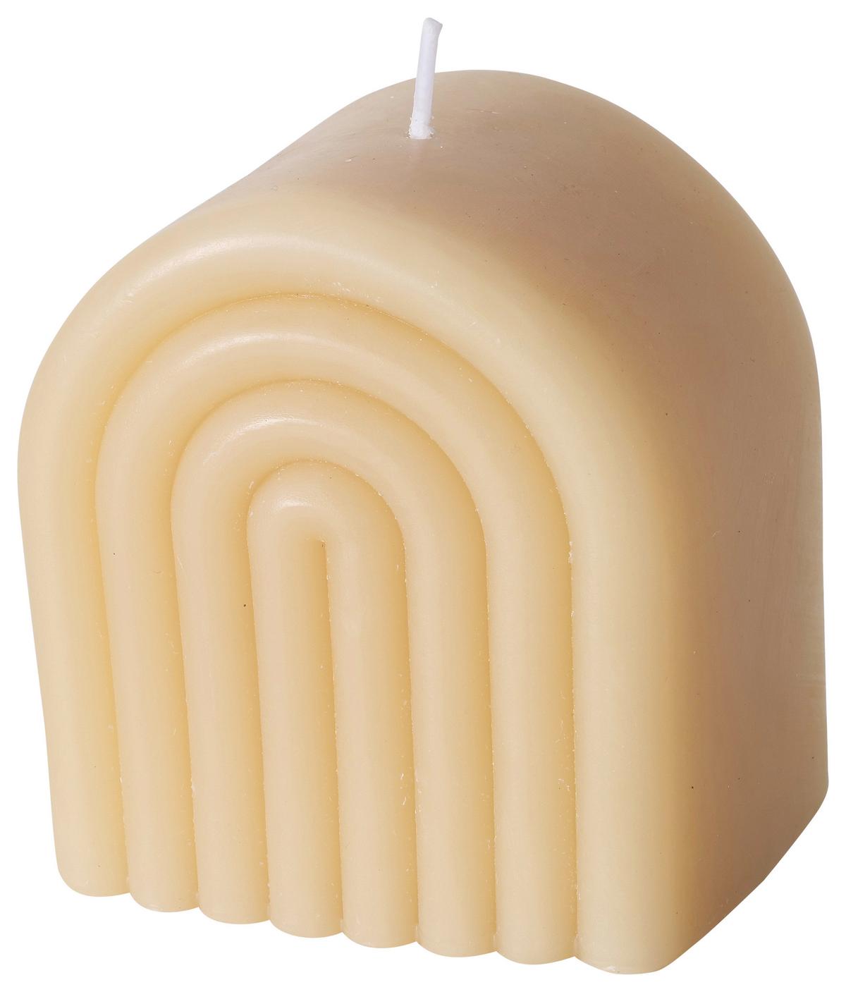 Svíčka ARCH I - šedohnědá, Moderní, parafín (7,5/6/8,5cm) - Mömax