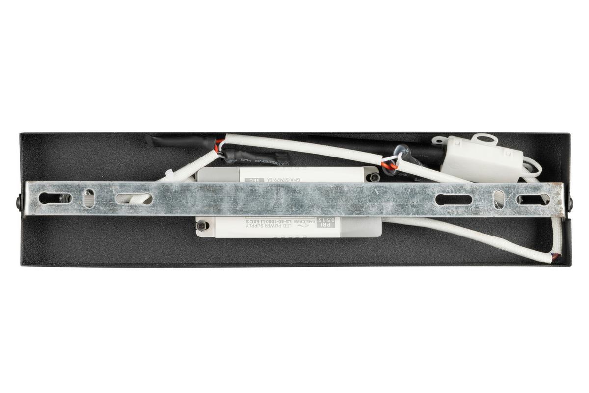 LED-Deckenleuchte, 4000k Carsten - Champagner/Schwarz, Basics, Kunststoff/Metall (95/40/7cm)