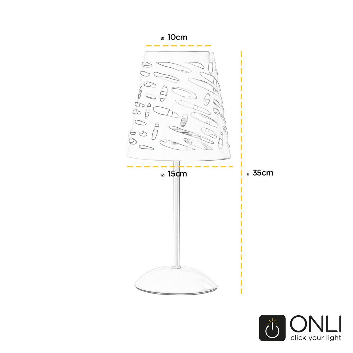 Tischleuchte 4896/L - Weiß, Basics, Metall (15/38cm)