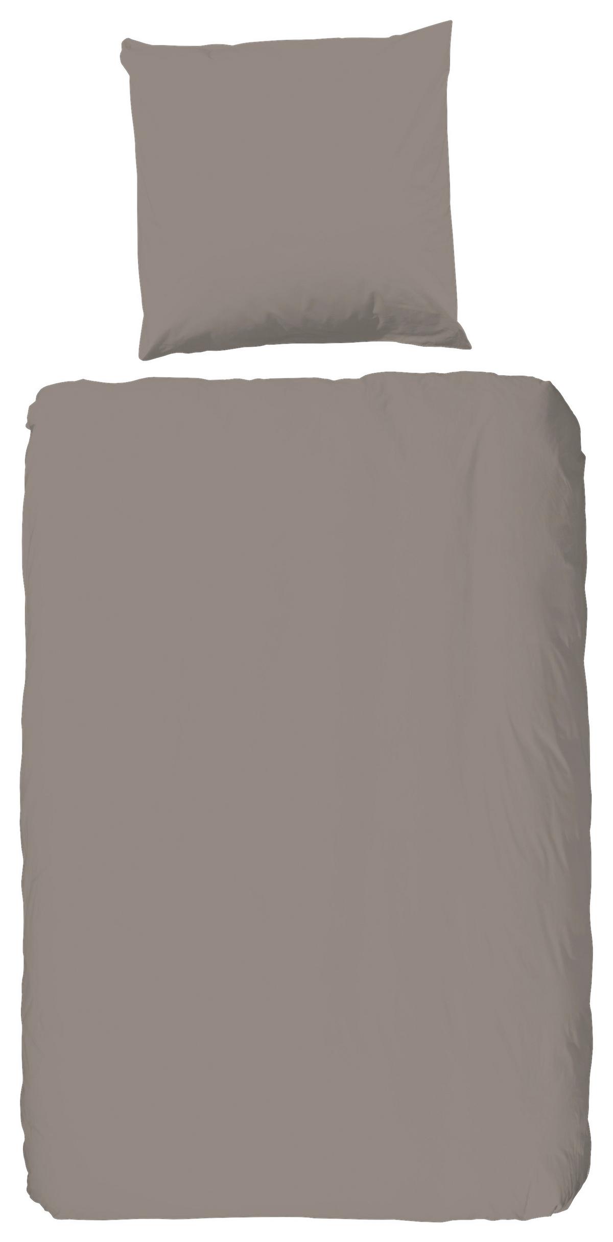 Bettwäsche Braun Taupe 135x200 cm - Taupe, Basics, Textil (135/200cm)