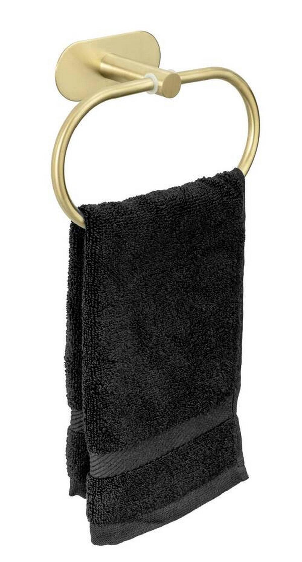 Držák na ručníky OREA GOLD MATT - barvy zlata, Lifestyle, kov (20,5/12,5/7,5cm) - Mömax