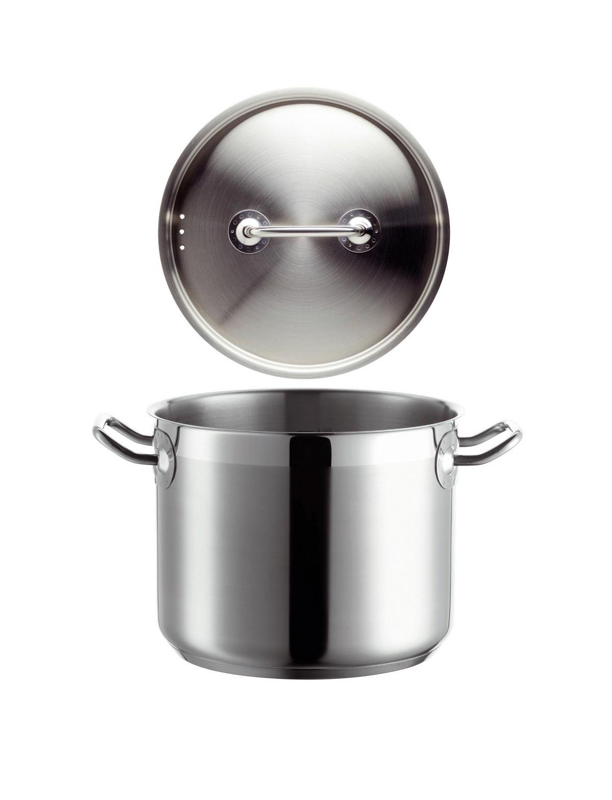 Gemüsetopf Professional Edelstahl mit Deckel - Silberfarben, Basics, Metall (20/16,2/28,5cm) - Mäser