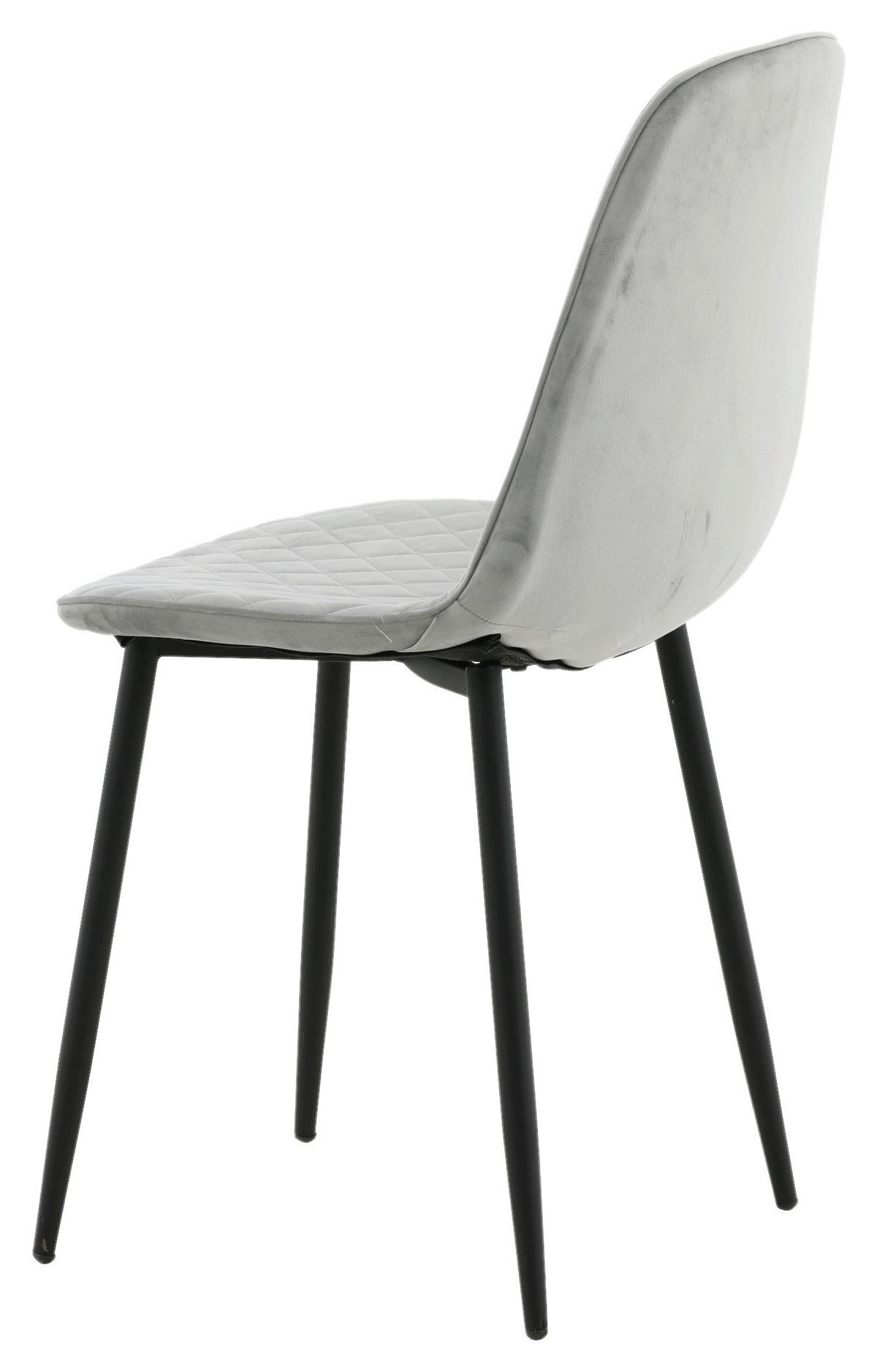 Stuhl-set Polar - Schwarz/Grau, Design, Textil/Metall (44/86/52cm) - Livetastic