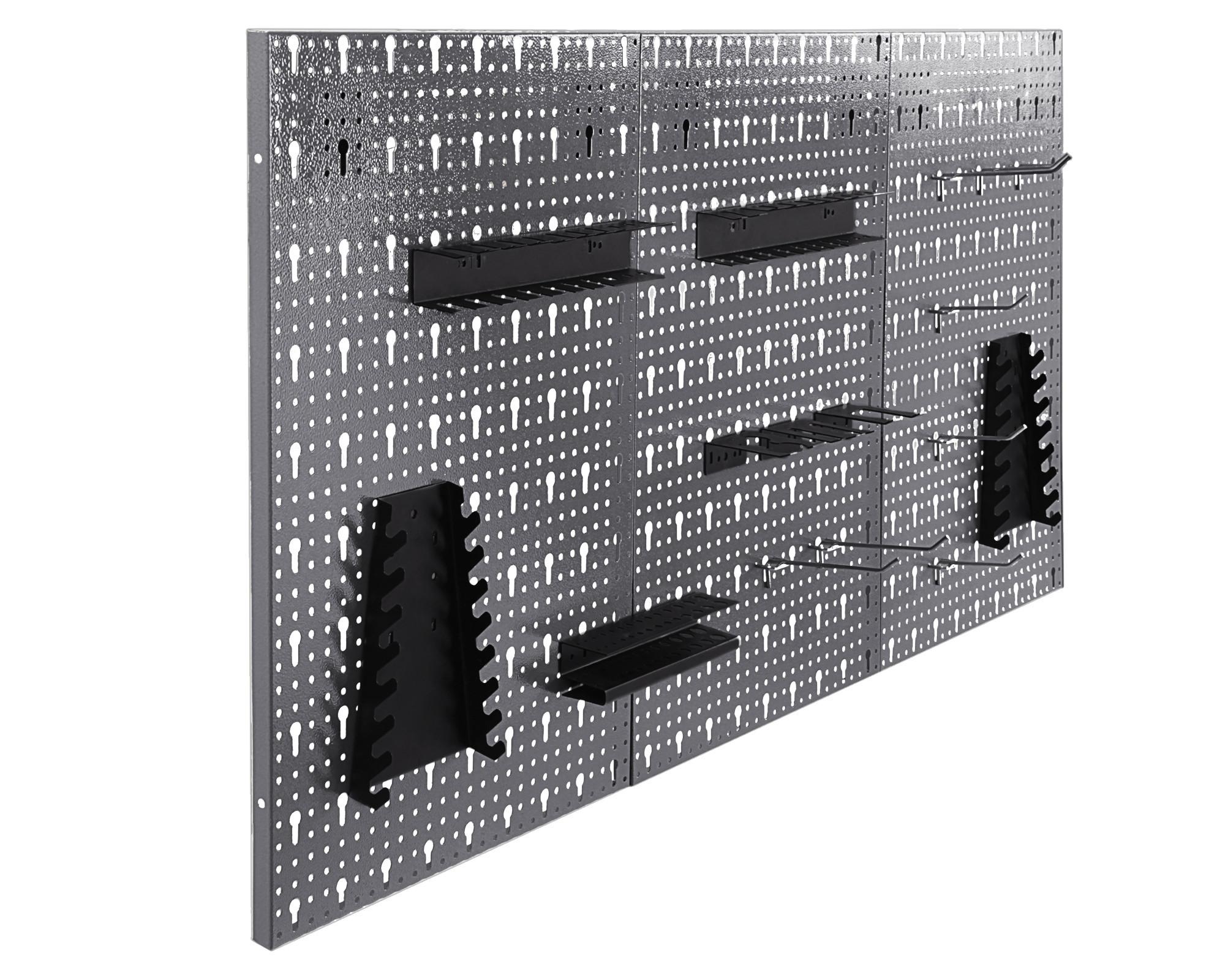 Werkzeug Lochwand Grau B: 119,5 Cm - Grau, Basics, Metall (119,5/59,5/2,5cm)