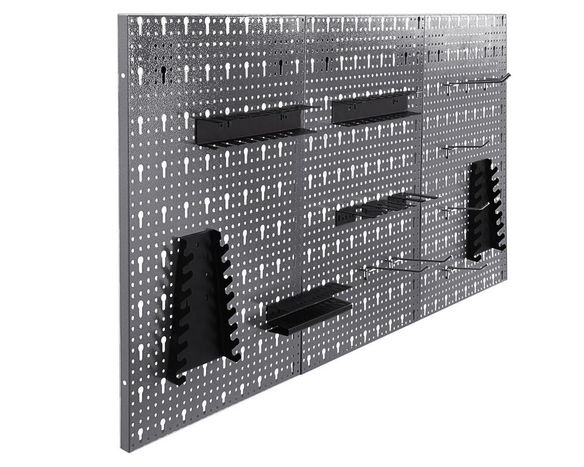 Werkzeug Lochwand Grau B: 119,5 cm - Grau, Basics, Metall (119,5/59,5/2,5cm)