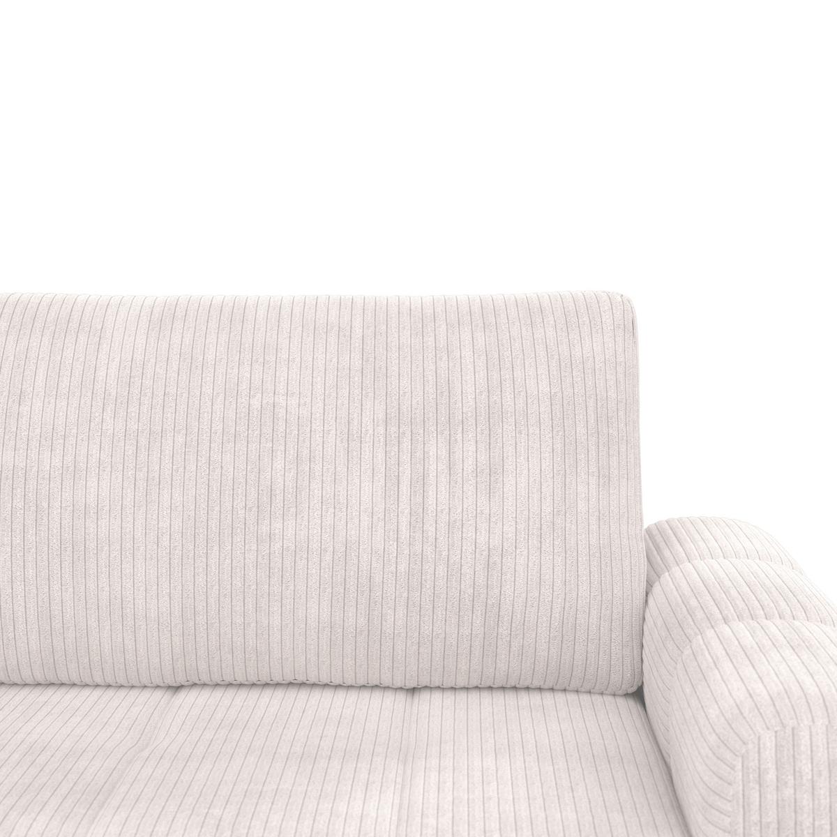 Sedací souprava GIA, levá, bílá - bílá/černá, Moderní, dřevo/textil (261/94/197cm) - Bessagi Home