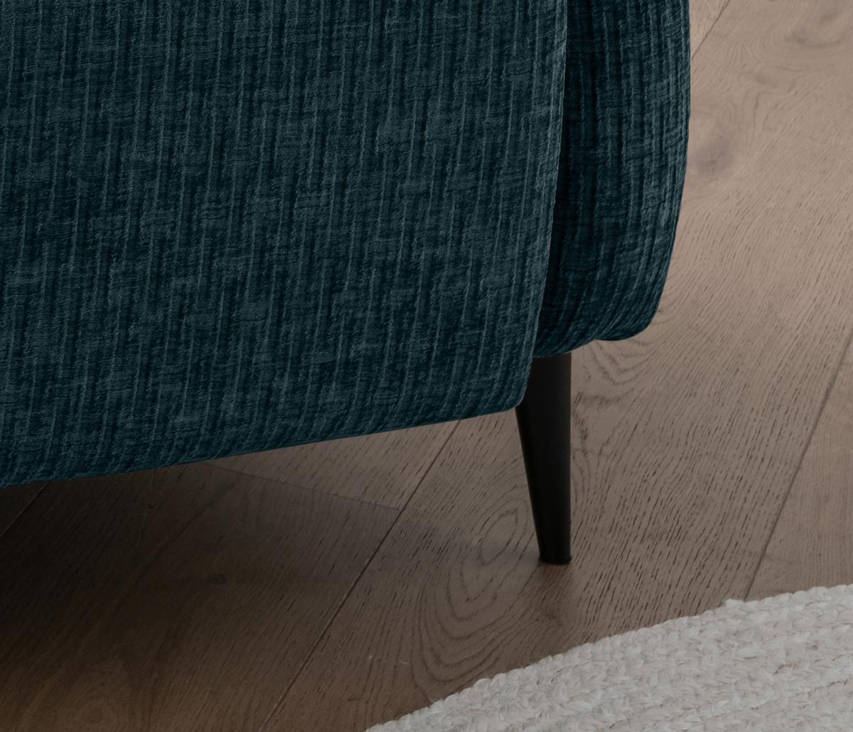 Sessel Marone Blau B: 85cm - Blau/Schwarz, MODERN, Textil (85/76/90cm) - Livetastic