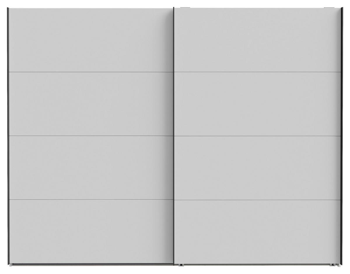 ŠATNÍ SKŘÍŇ S POSUVNÝMI DVEŘM NEKTARIUS - šedá/černá, Moderní, kov/kompozitní dřevo (269,8/210,5/62,9cm)