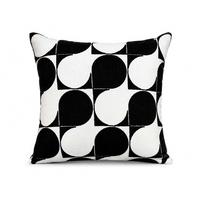 DEKORAČNÍ POLŠTÁŘ RETRO - černá, Moderní, textil (45/45cm)