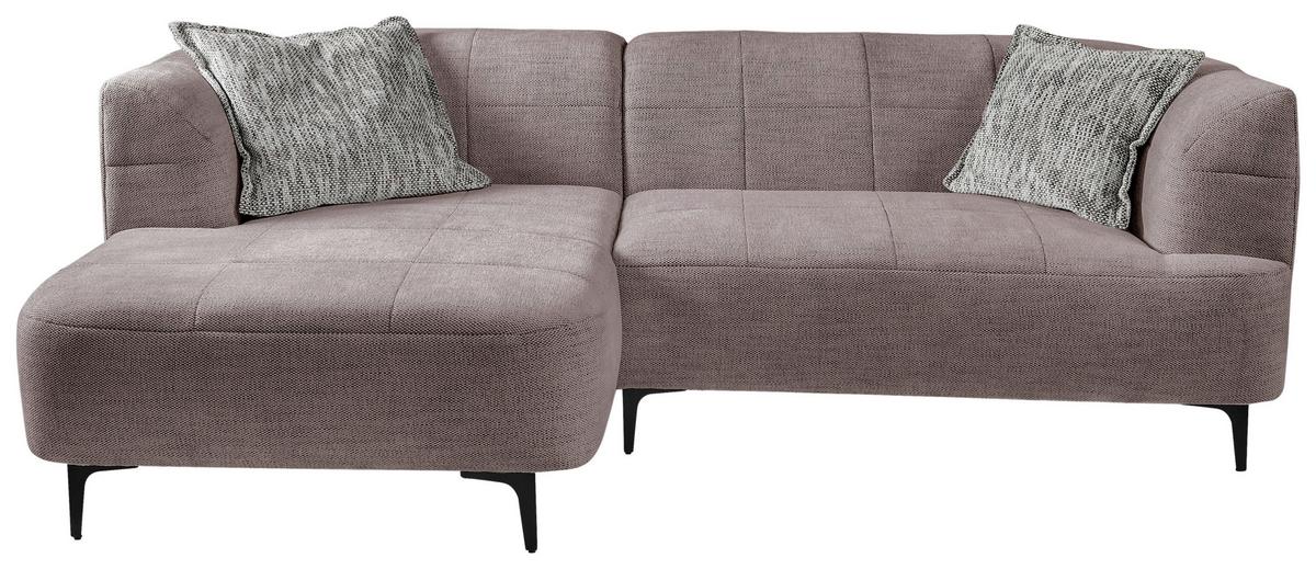 Ecksofa Lou Taupe/schwarz, 158 Cm - Taupe/Schwarz, Design, Textil (158/247cm) - MID.YOU