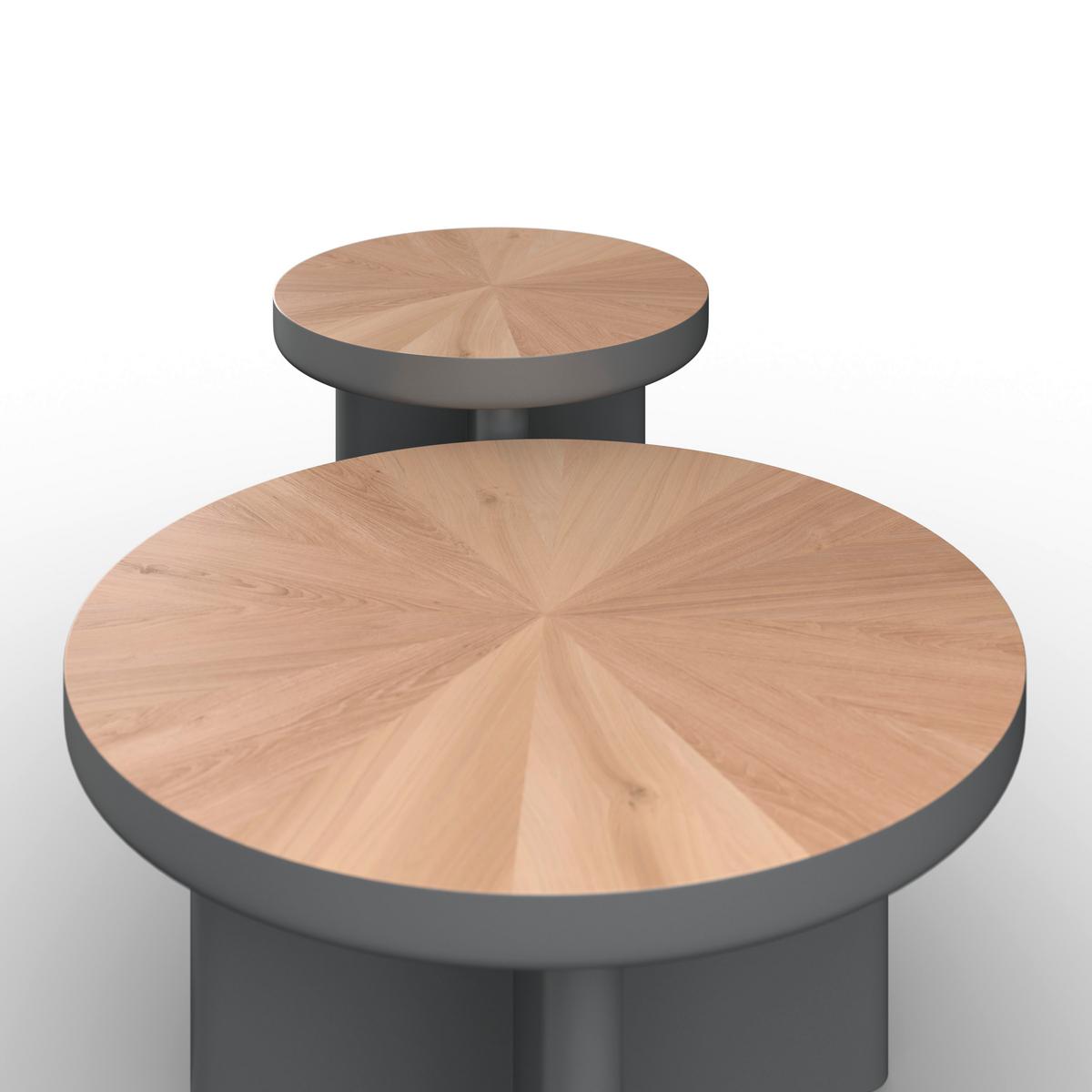 KONFERENČNÍ STOLEK VIOLA - šedá/barvy dubu, Moderní, dřevo/kompozitní dřevo (80/50/80/50/41/51cm) - Bessagi Home