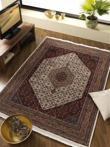 Orientalischer Webteppich Creme/Rot 240x170 cm - Beige/Creme, Basics, Textil (170/240cm) - Cazaris