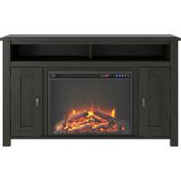 Lowboard Farmington Schwarz B: 121cm - Schwarz, Design, Glas/Holzwerkstoff (121/75/40cm) - MID.YOU