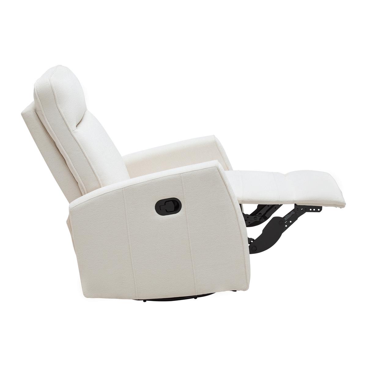 Relaxačné kreslo MELINDA, béžová tkanina, max. 140 kg - čierna/béžová, Konventionell, kov/drevo (76/103/96cm) - Mömax