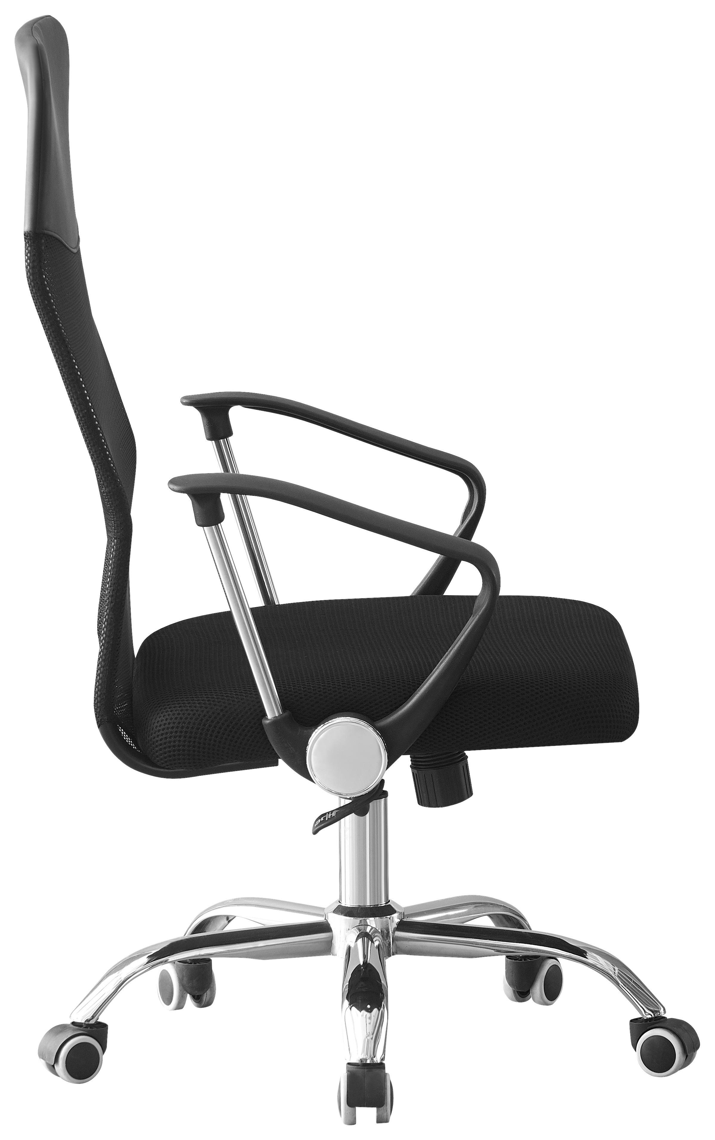 Drehstuhl Grado New - Chromfarben/Schwarz, MODERN, Kunststoff/Textil (60/116/62,5cm)