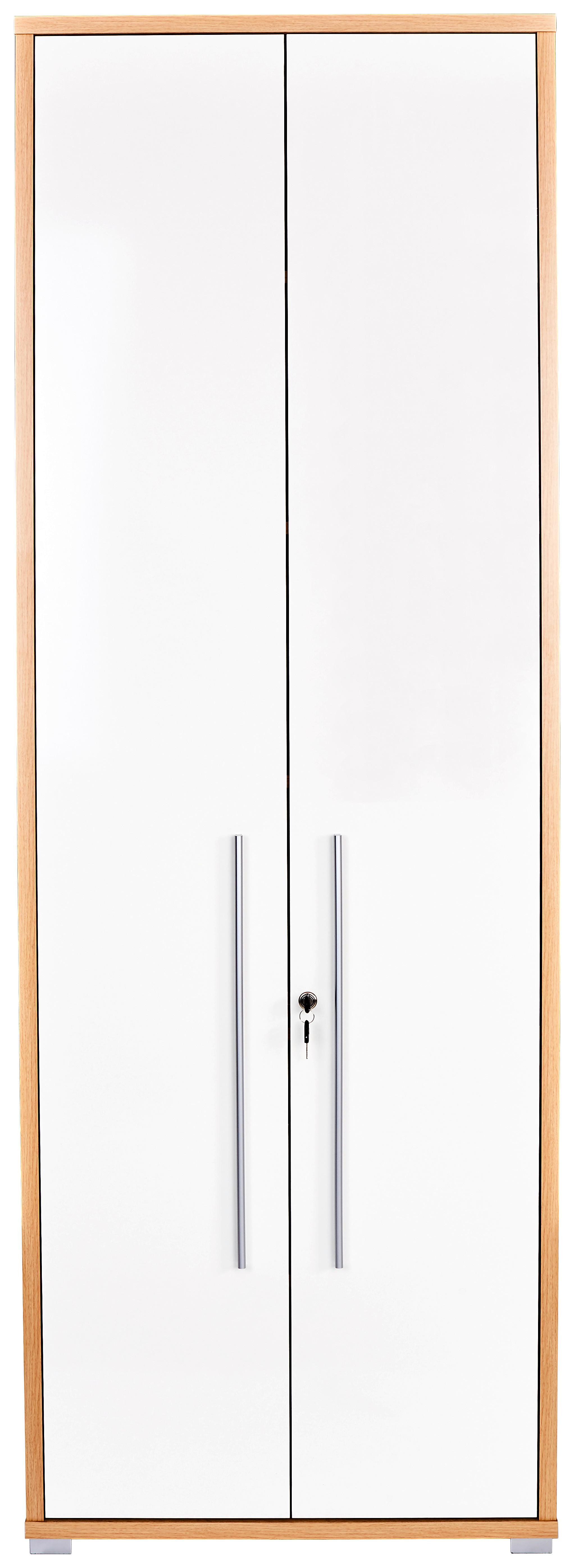 Skrinka na dokumenty PROFI - biela/farba duba, Modern, kompozitné drevo (75/220/35cm) - Ondega