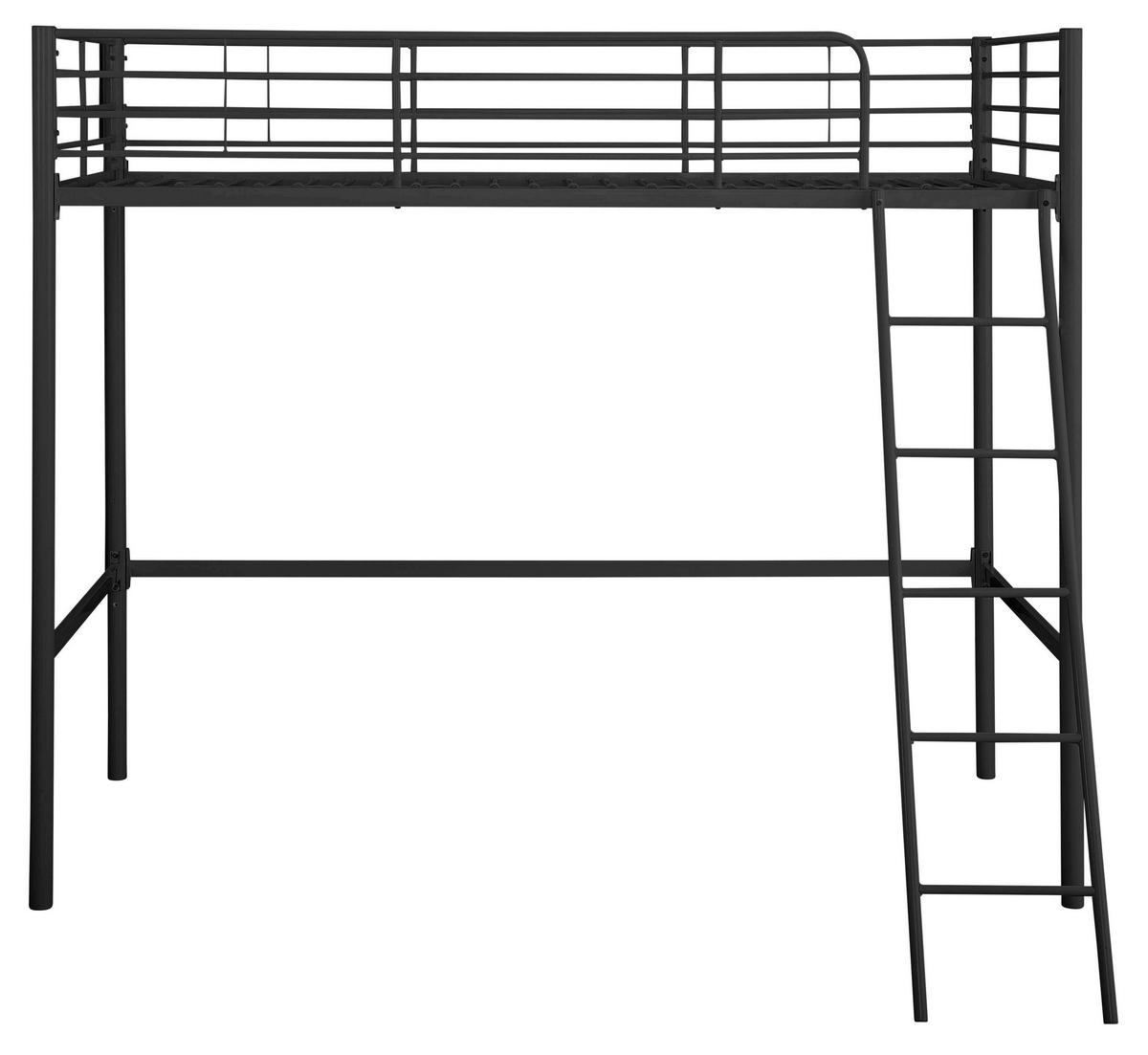 HOCHBETT Clove Schwarz 90x200cm - Schwarz, Design, Metall (90/200cm) - MID.YOU