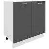 Waschbeckenunterschrank Esilo B: 80 Cm Weiß/anthrazit - Anthrazit/Weiß, KONVENTIONELL, Holzwerkstoff (80/82/46cm) - MID.YOU