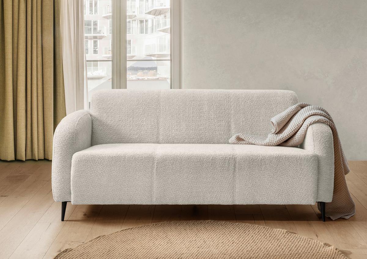 3-Sitzer-Sofa Marone Weiß B: 180cm - Schwarz/Weiß, MODERN, Textil (180/76/90cm) - Livetastic