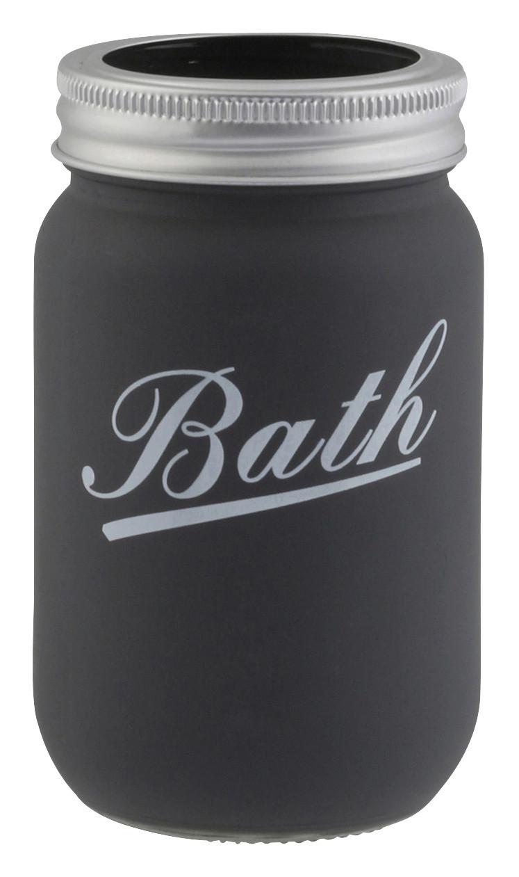 Zahnputzbecher Retro Glas Anthrazit D/H: 6,5/13 cm - Anthrazit, MODERN, Glas (6,5/13cm)