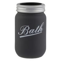 Zahnputzbecher Retro Glas Anthrazit D/H: 6,5/13 cm - Anthrazit, MODERN, Glas (6,5/13cm)