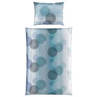 Bettwäsche 140x200 cm Rebecca Baumwolle Blau Kreise - Blau, ROMANTIK / LANDHAUS, Textil (140/200cm) - James Wood