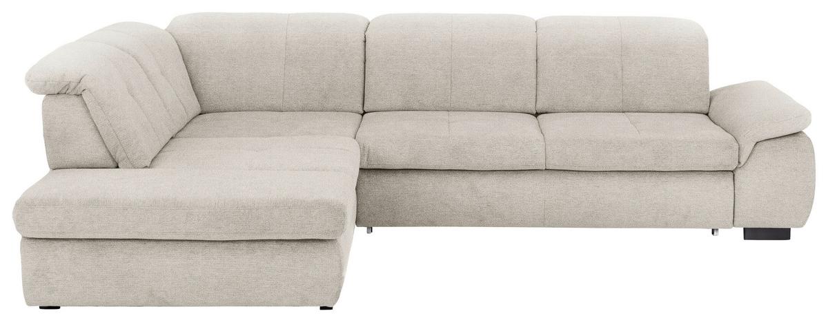 Sedací souprava MARTEN, levá, bez funkcí a polštářů - černá/přírodní barvy, Moderní, textil (260/315cm)