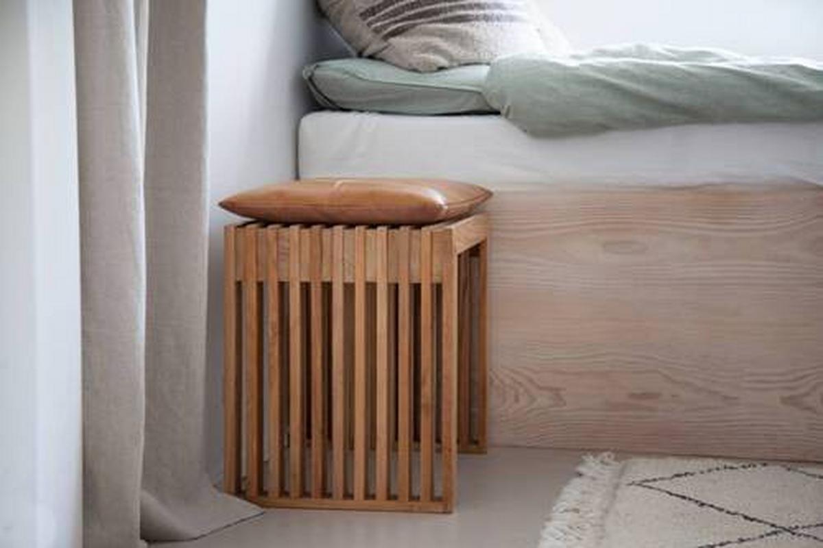 Bankauflage Lederkissen Braun B: 45 cm - Braun, Design, Leder (45/3/35cm) - MID.YOU