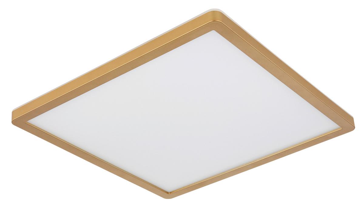 LED-Deckenleuchte 41563-18mm - Messingfarben/Opal, KONVENTIONELL, Kunststoff (29,4/29,4/25cm) - Globo