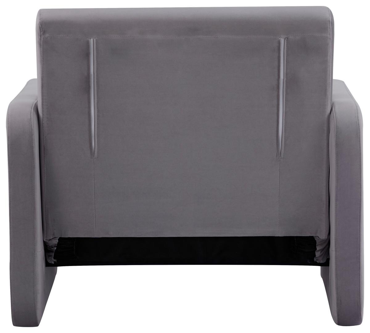 Polstersessel Mit Armlehnen York Stoffbezug Grau - Schwarz/Grau, Design, Holz/Textil (93/83/85cm) - Livetastic