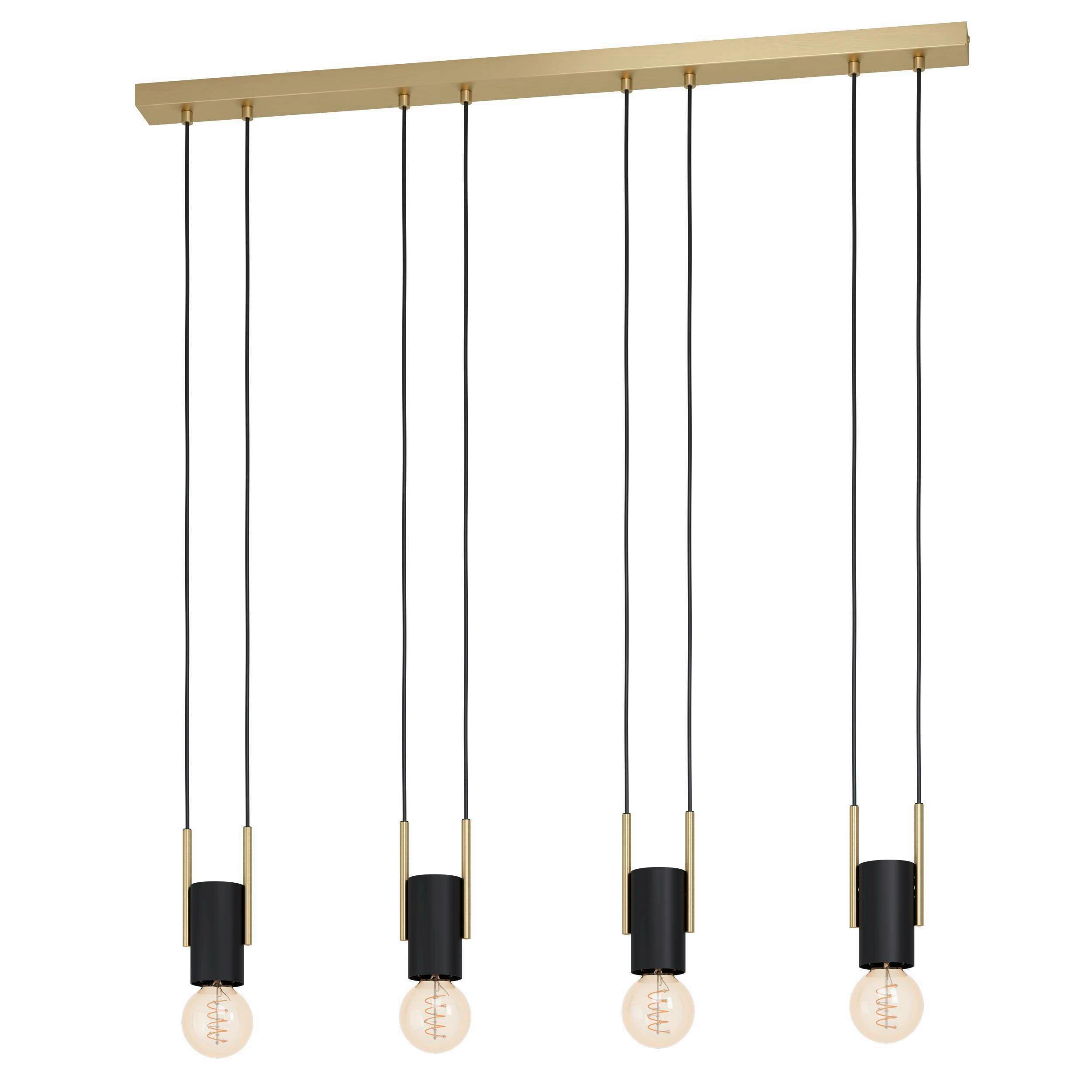 Hängeleuchte 98858* Bitachito - Messingfarben/Schwarz, Design, Metall (93/5,5/110cm) - Eglo