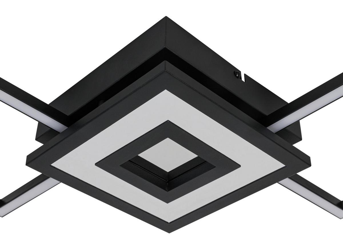 LED-Deckenleuchte Charlotta - Schwarz, Basics, Kunststoff/Metall (27,8/66/7cm) - Luca Bessoni