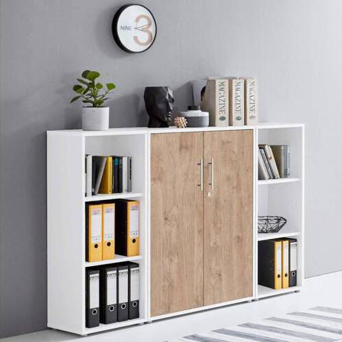 Office Edition B: 173 cm Eichefarben/Weiß - Eichefarben/Weiß, MODERN, Holzwerkstoff (173/114/33cm) - MID.YOU