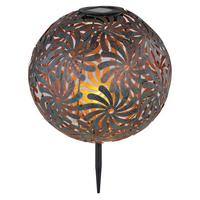 Solarleuchte Grün/Gold 1xled Warmweiß H: 37 cm - Goldfarben/Grün, Basics, Metall (26/37cm) - Globo