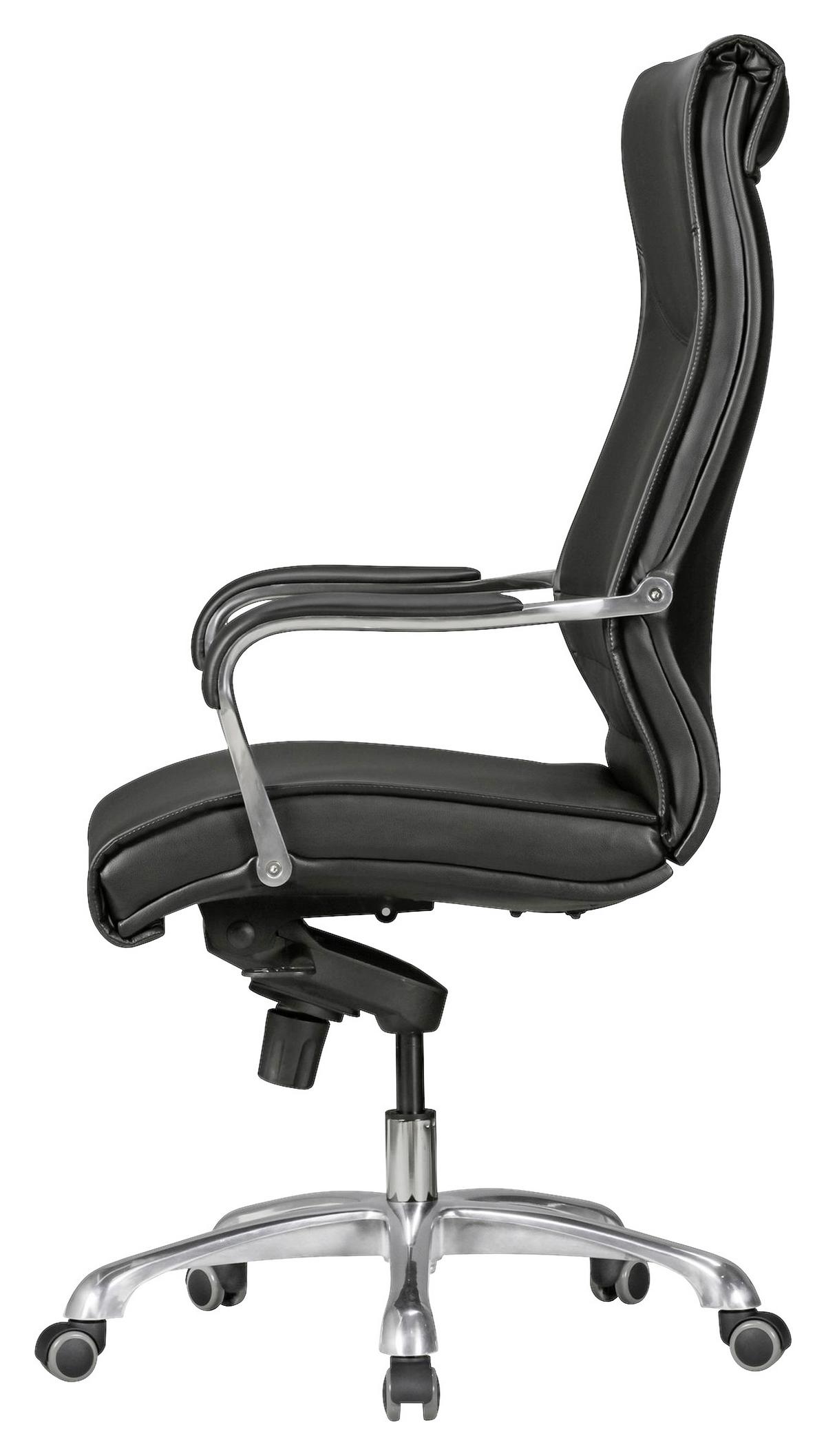 Kancelářske křeslo Bigboss černé - černá/barvy hliníku, Konvenční, kov/textil (61/126/60cm) - MID.YOU