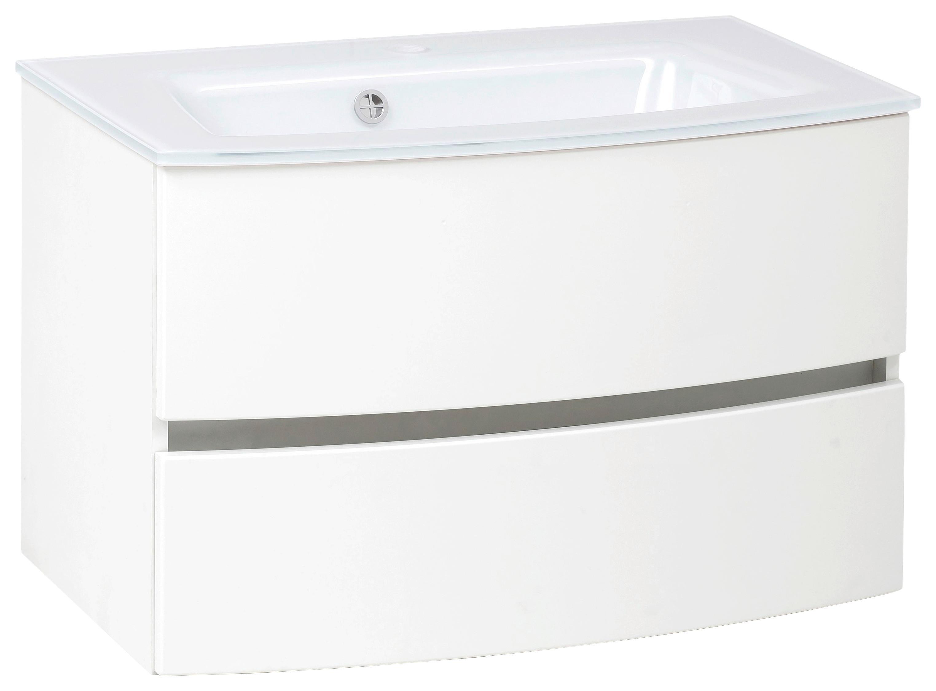 Waschbecken mit Unterschrank Kopenhagen B: 80 cm Weiß