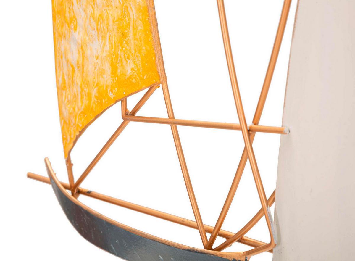 Wanddeko Vela Color Goldfarben/blau/gelb B: 78,7cm - Basics, Metall (78.7/97.8/3.8cm)