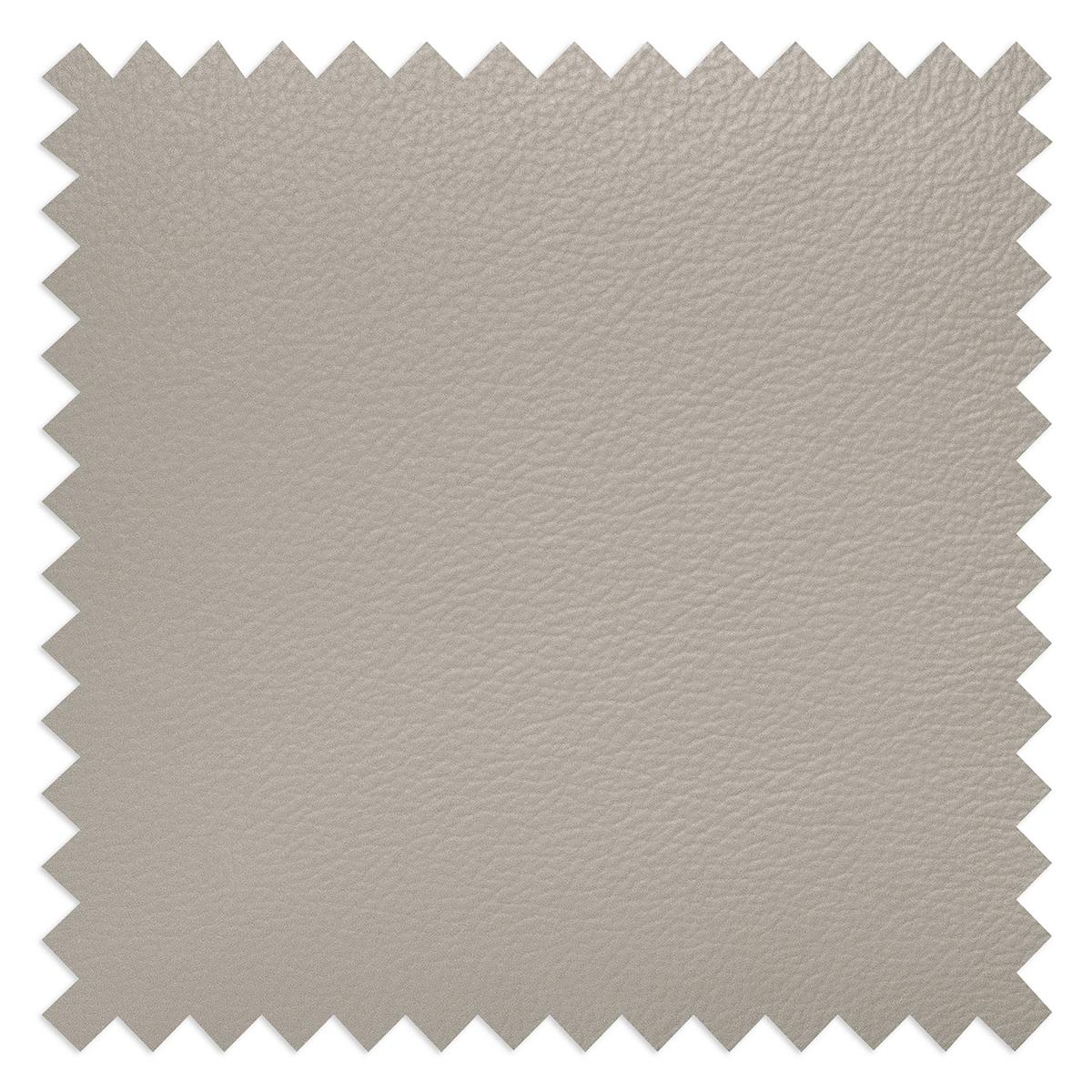 Ecksofa Torino Teilleder Platinfarben 173x247 - Platinfarben/Schwarz, Design, Leder/Textil (173/247cm) - Livetastic