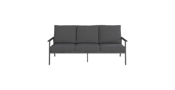 Loungegarnitur Genua - Anthrazit/Schwarz, MODERN, Glas/Textil - Beldano