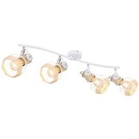 Strahler Bana 4-flammig L: 72 Cm - Weiß, Basics, Metall (72/32/20cm) - Globo