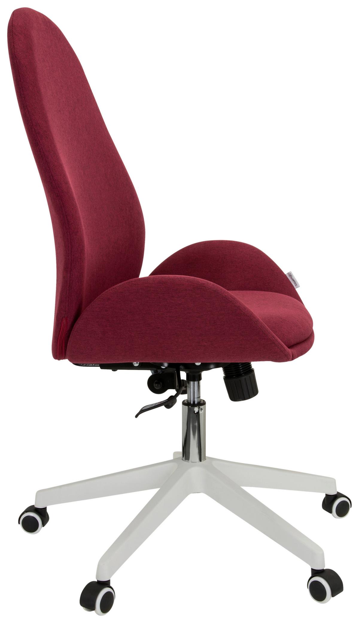 Drehstuhl Avea I Mit Wippfunktion Bordeaux - Bordeaux/Weiß, Basics, Kunststoff/Textil (56/104/58cm) - MID.YOU
