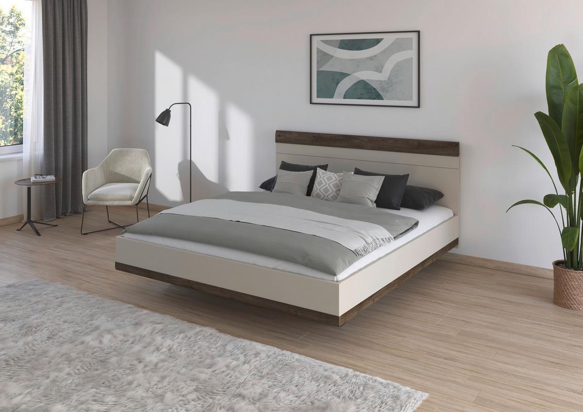 Doppelbett Sajo-Extra 180x200 cm Champagner - Champagner, Trend, Holzwerkstoff (180/200cm)