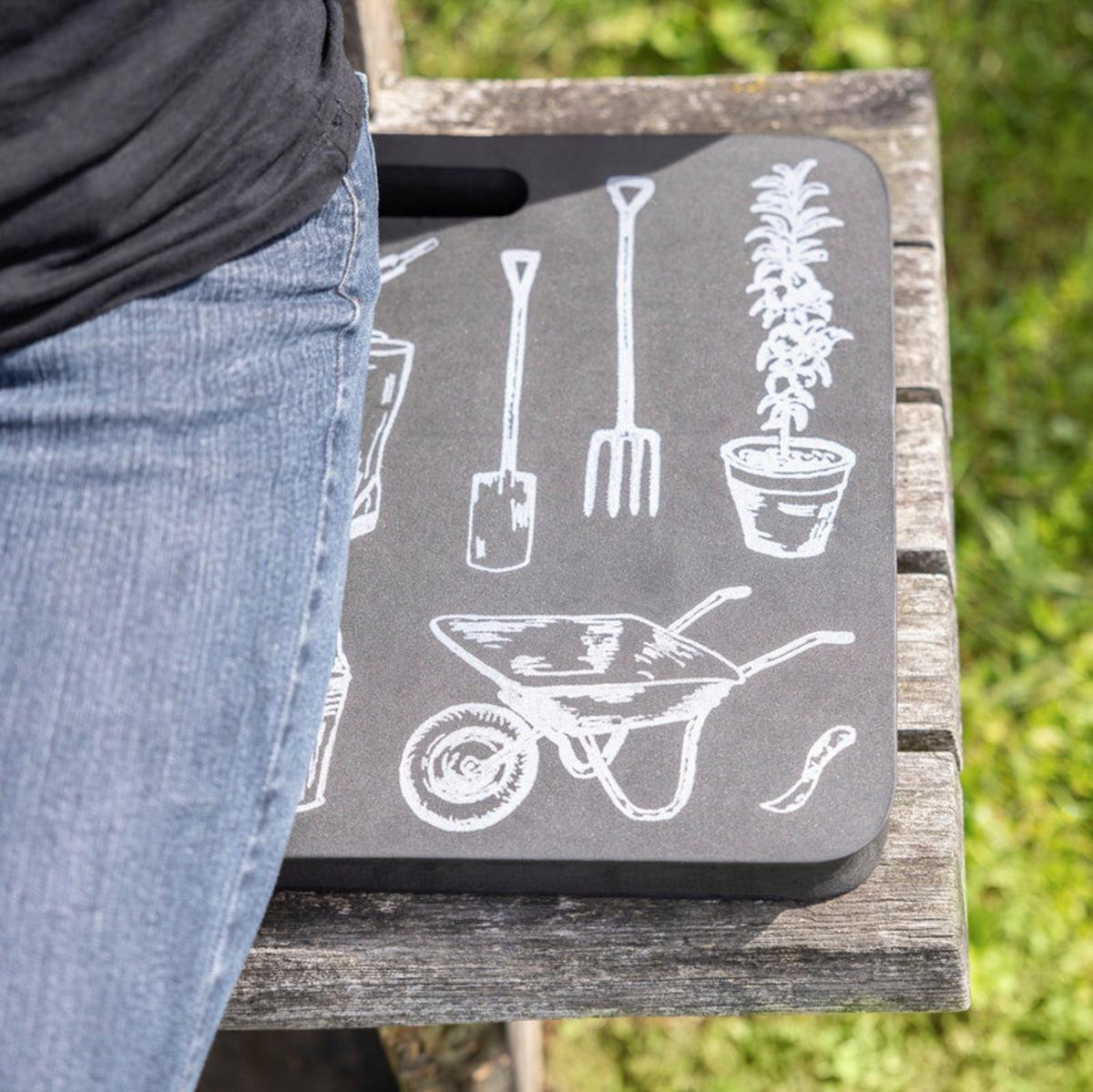 Kniematte Kniekissen Motiv - Schwarz/Weiß, Basics (39,5/2,5/29cm) - Windhager