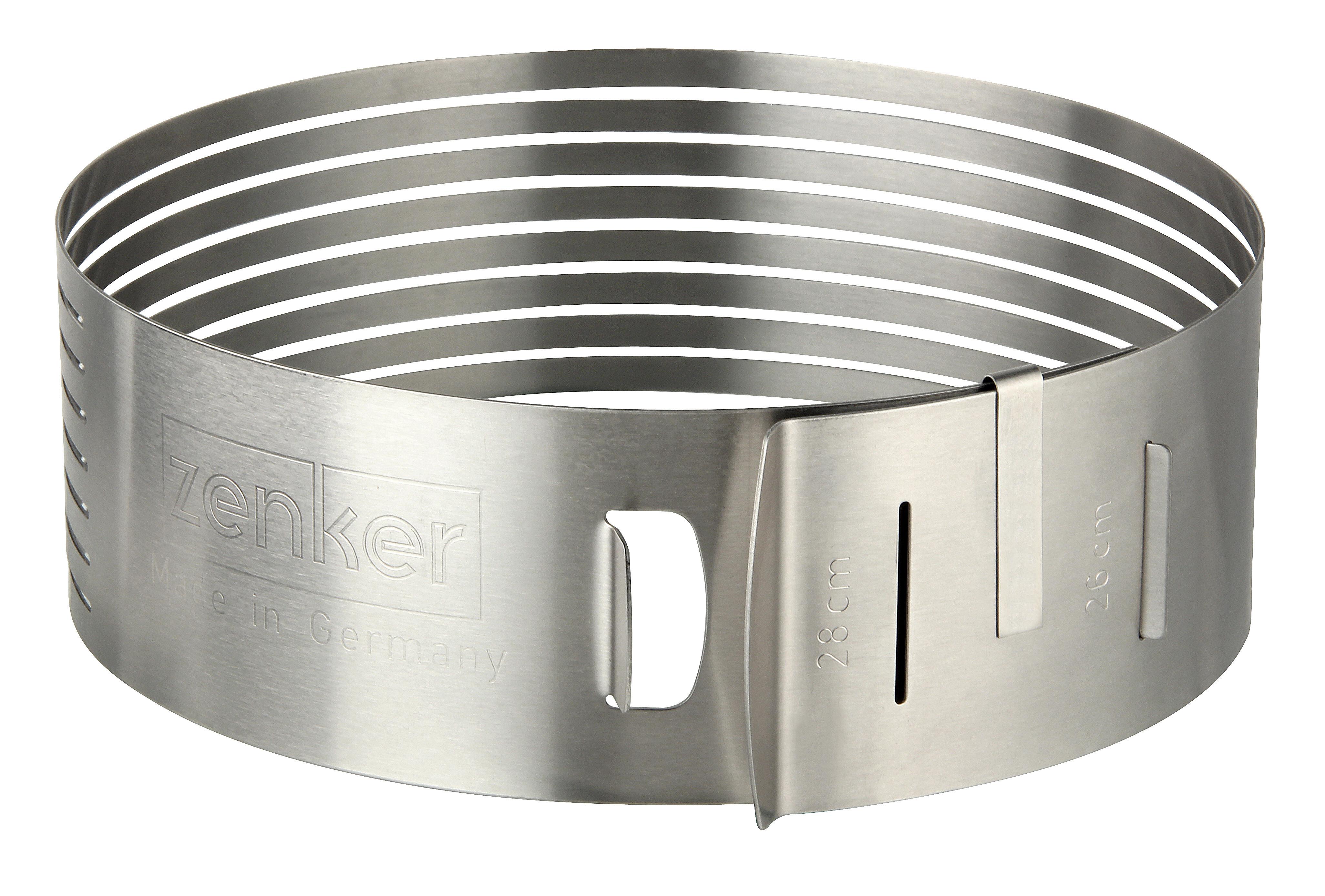 Tortenbodenschneidhilfe Rund Dxh: Ca. 24-26x8 Cm - Silberfarben, Basics, Metall (24-26/8cm) - Zenker