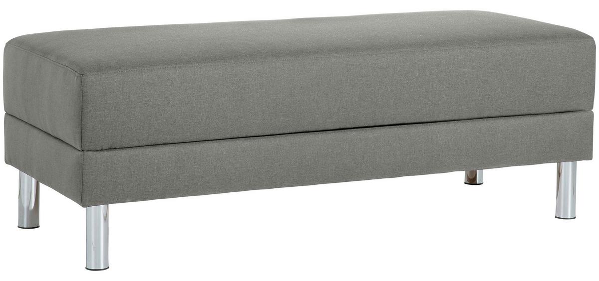 Ecksofa mit Schlaffunktion Just Fashion Hellgrau - Chromfarben/Hellgrau, KONVENTIONELL, Textil (152/230cm) - Max Winzer