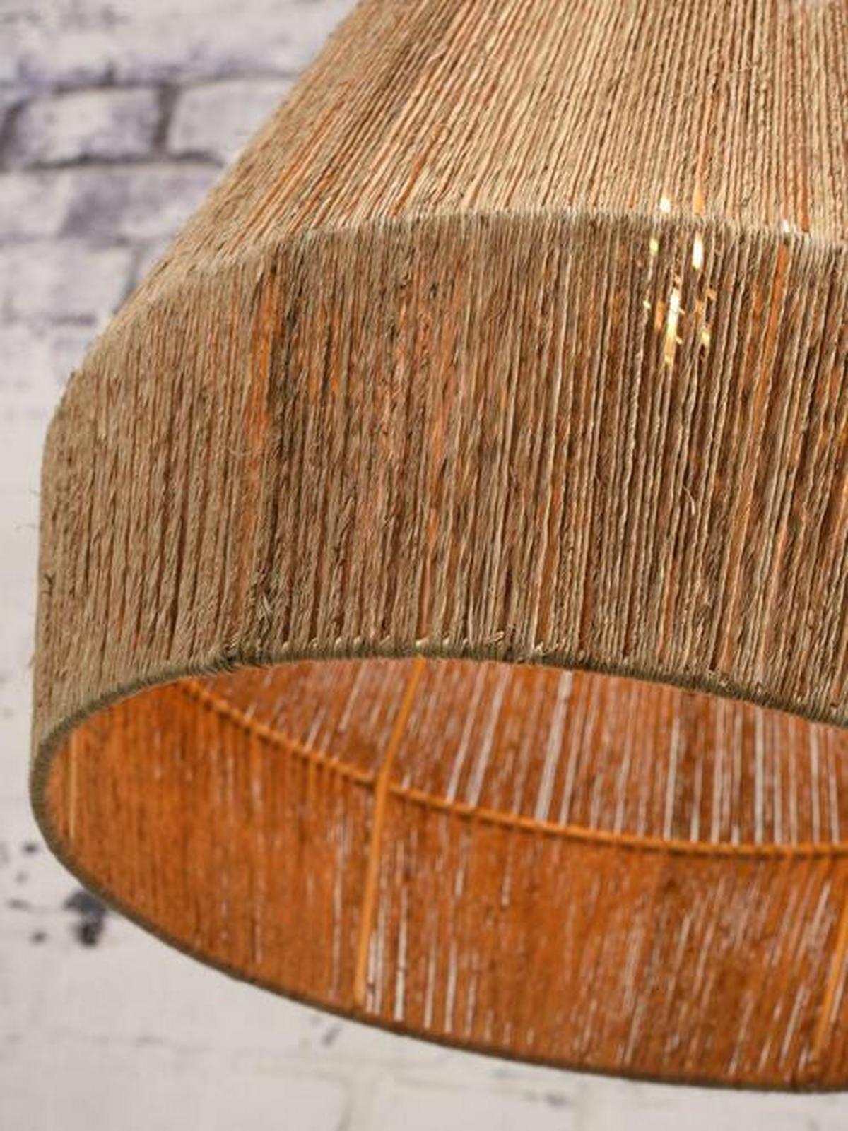 Hängeleuchte Iguazu H: 47 Cm 1-Flammig Höhenverstellbar - Hellbraun/Schwarz, Natur, Naturmaterialien/Kunststoff (40/47cm) - Good & Mojo