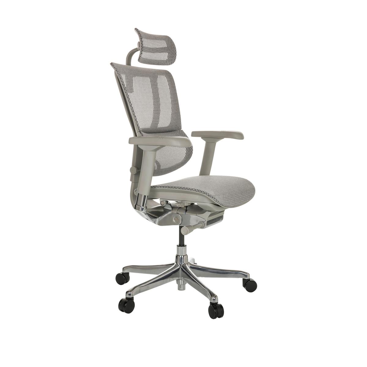 Drehstuhl Ergohuman Slim I G - Hellgrau, Basics, Kunststoff/Textil (69/116-138/66cm) - MID.YOU