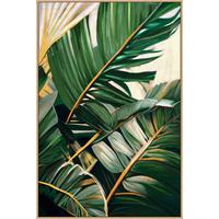 Obraz na plátně LOTTA, 60x90cm - zelená/přírodní barvy, Moderní, kompozitní dřevo/textil (60/90cm) - Premium Living