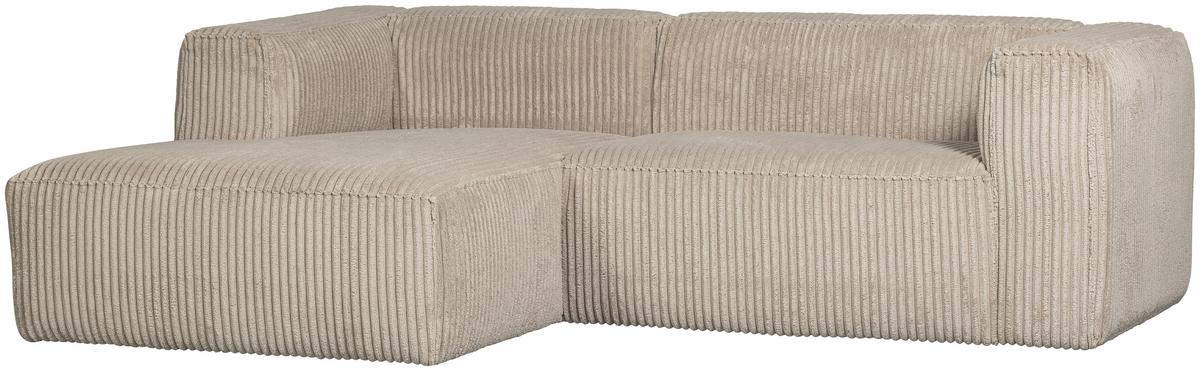 Ecksofa Bean Beige S: 178x254 cm - Beige/Schwarz, Design, Textil (178/254cm) - Livetastic
