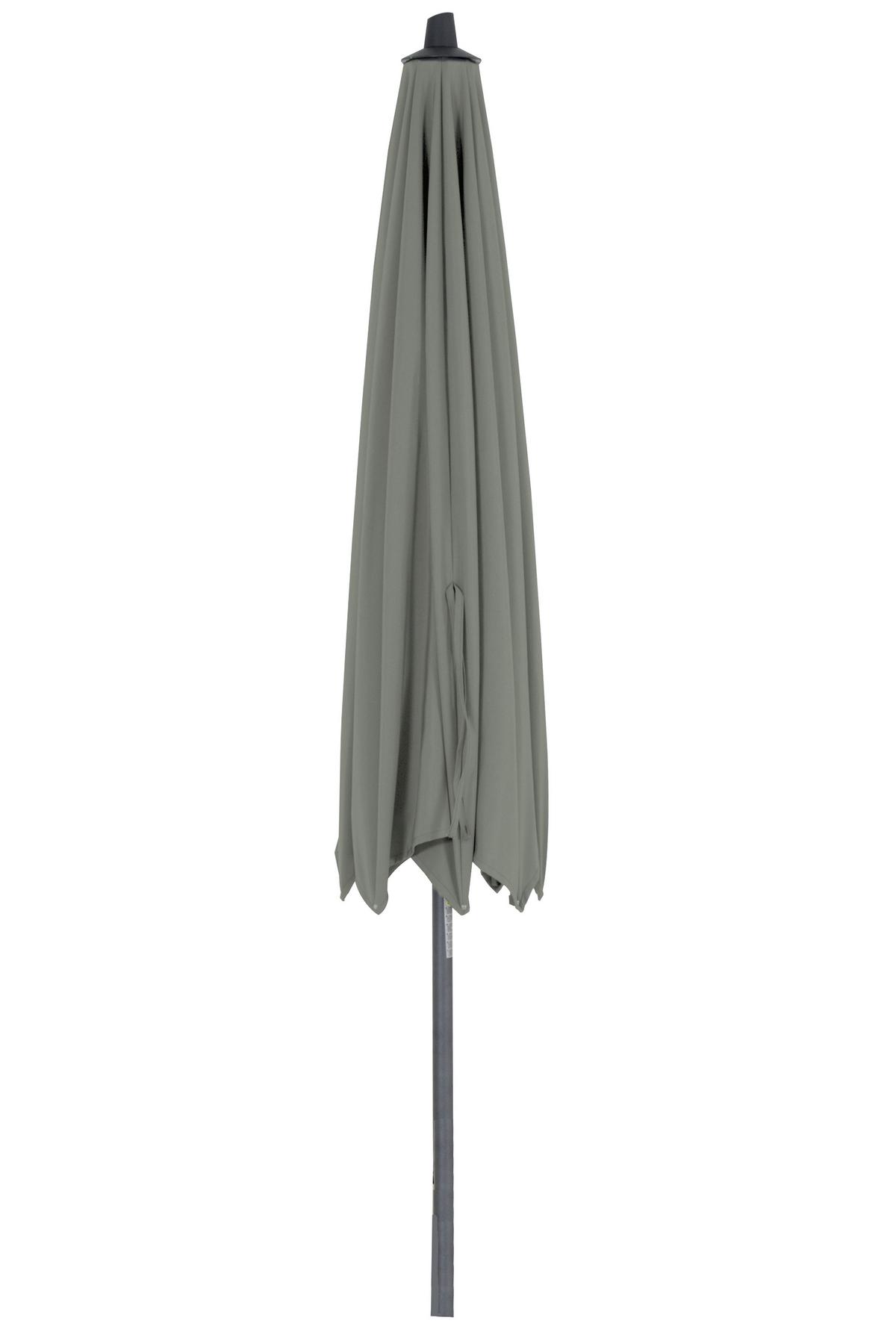 Sonnenschirm Ø 300 H: 238 cm Anthrazit/Olivgrün - Anthrazit/Olivgrün, KONVENTIONELL, Textil/Metall (300/300cm) - Siena Garden